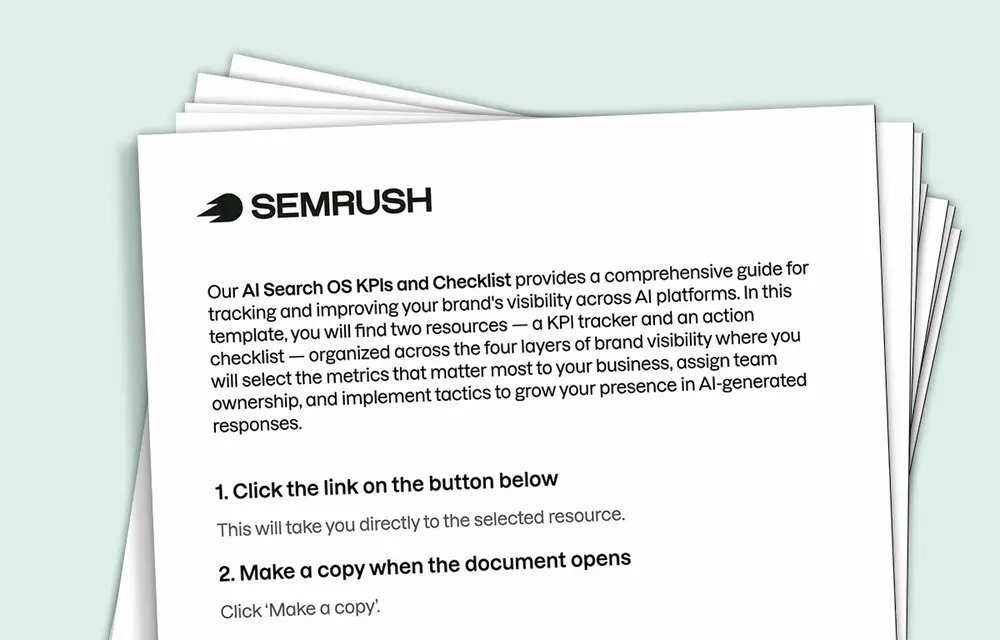 Template: AI Search OS KPIs and Checklist