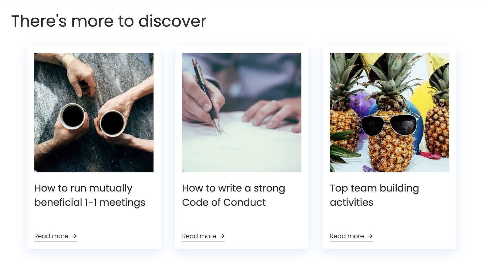 The bottom of use case page by Monday which ends with links to some of their blog posts.