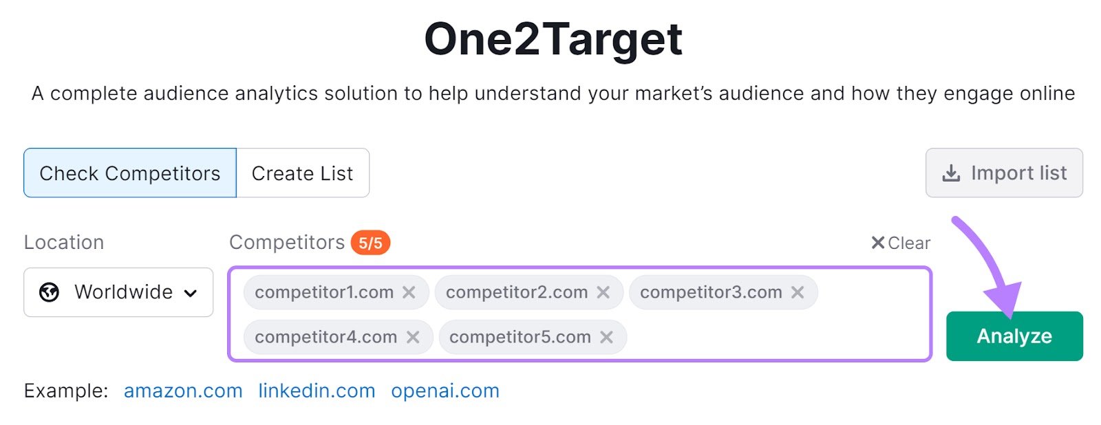 One2Target tool search