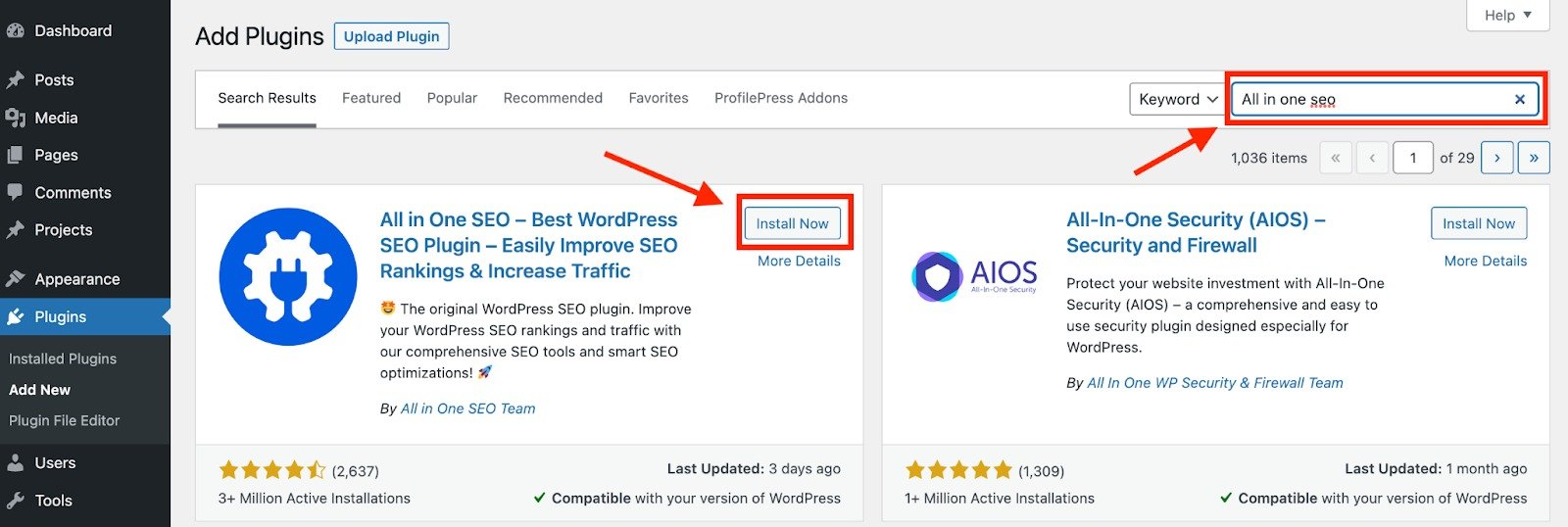 install & activate plugin