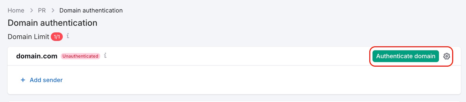 Adding and authenticating your sending domain image 3