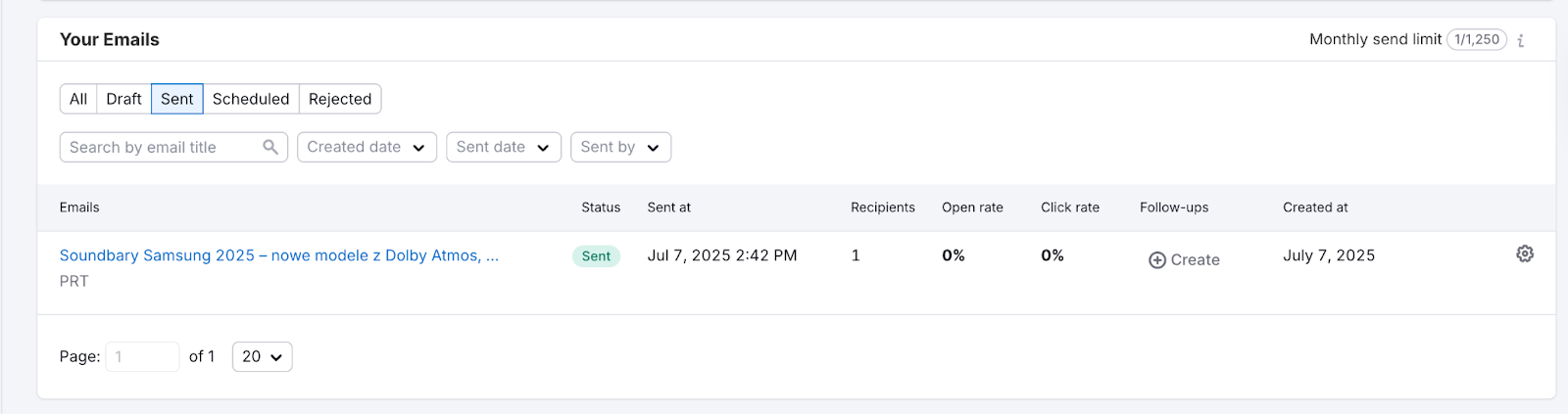 Browsing saved and sent emails image 2