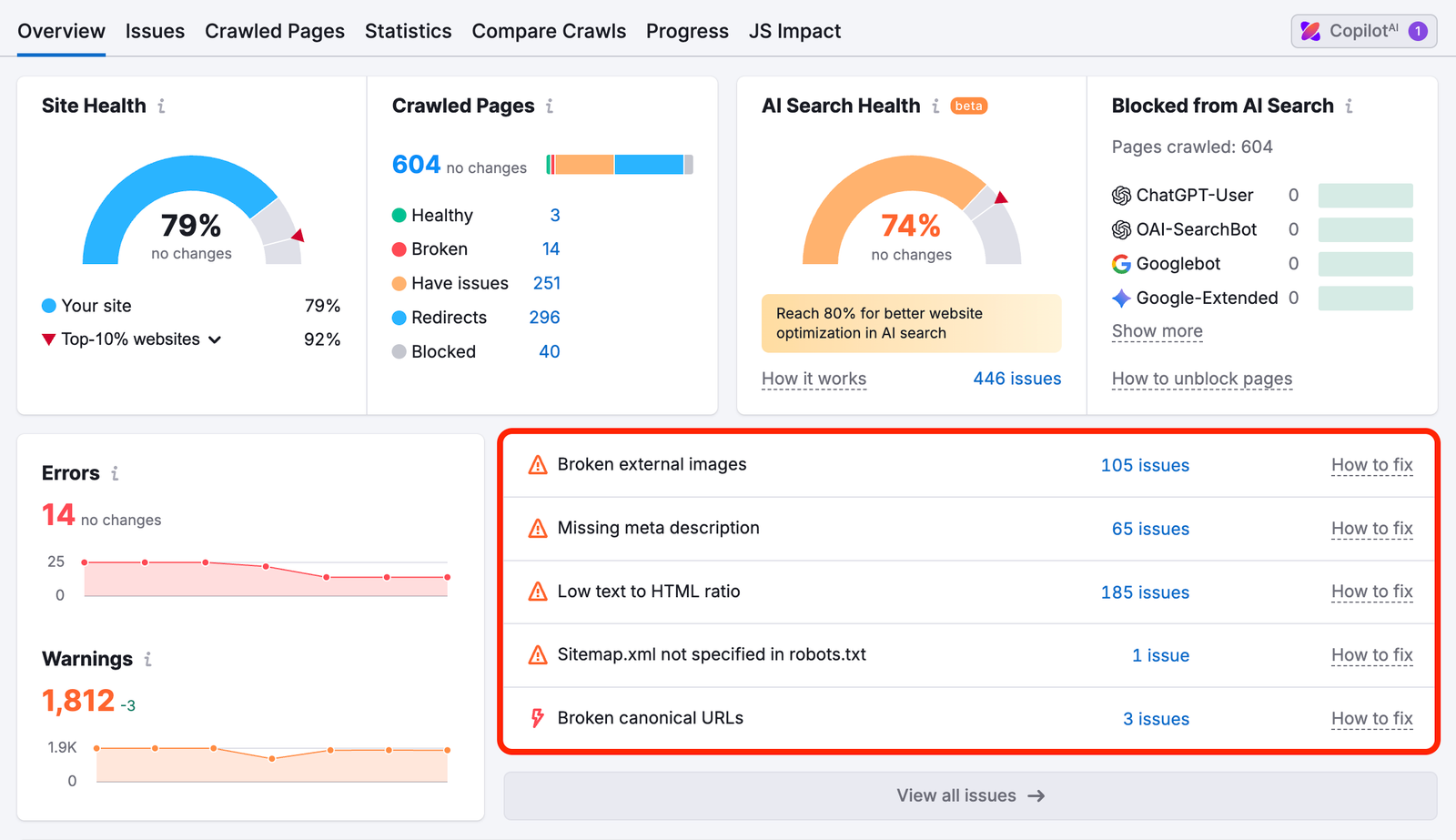 Find Your Website&rsquo;s Top Issues.